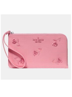 kate spade Lucy Floral Wristlet in Grapefruit